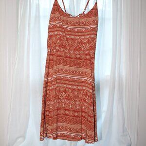 orange patterned sundress